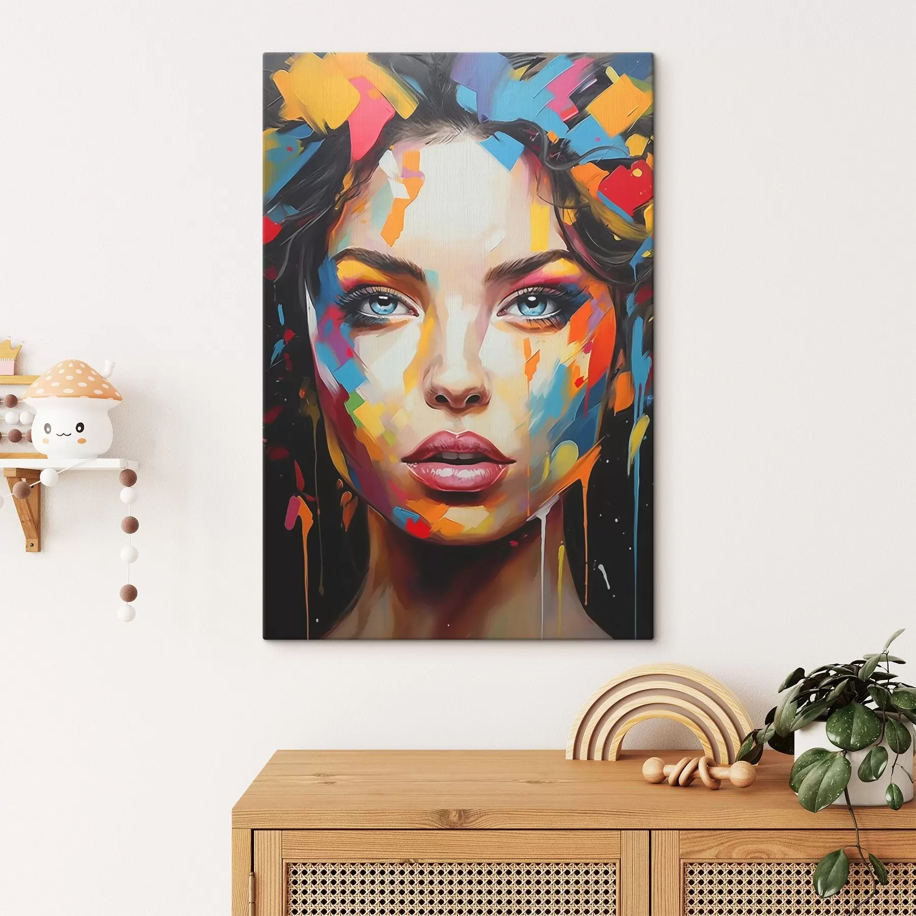 Glezna Meitene krāsā s44566