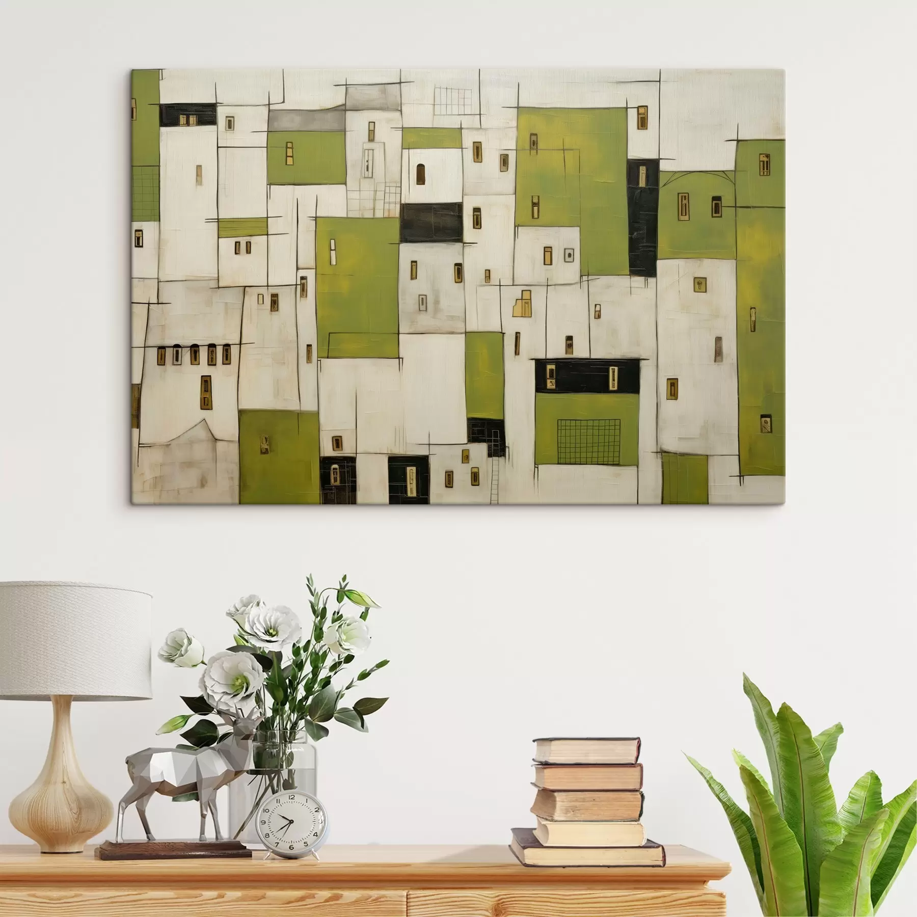 Glezna Abstraktās mājas s44582