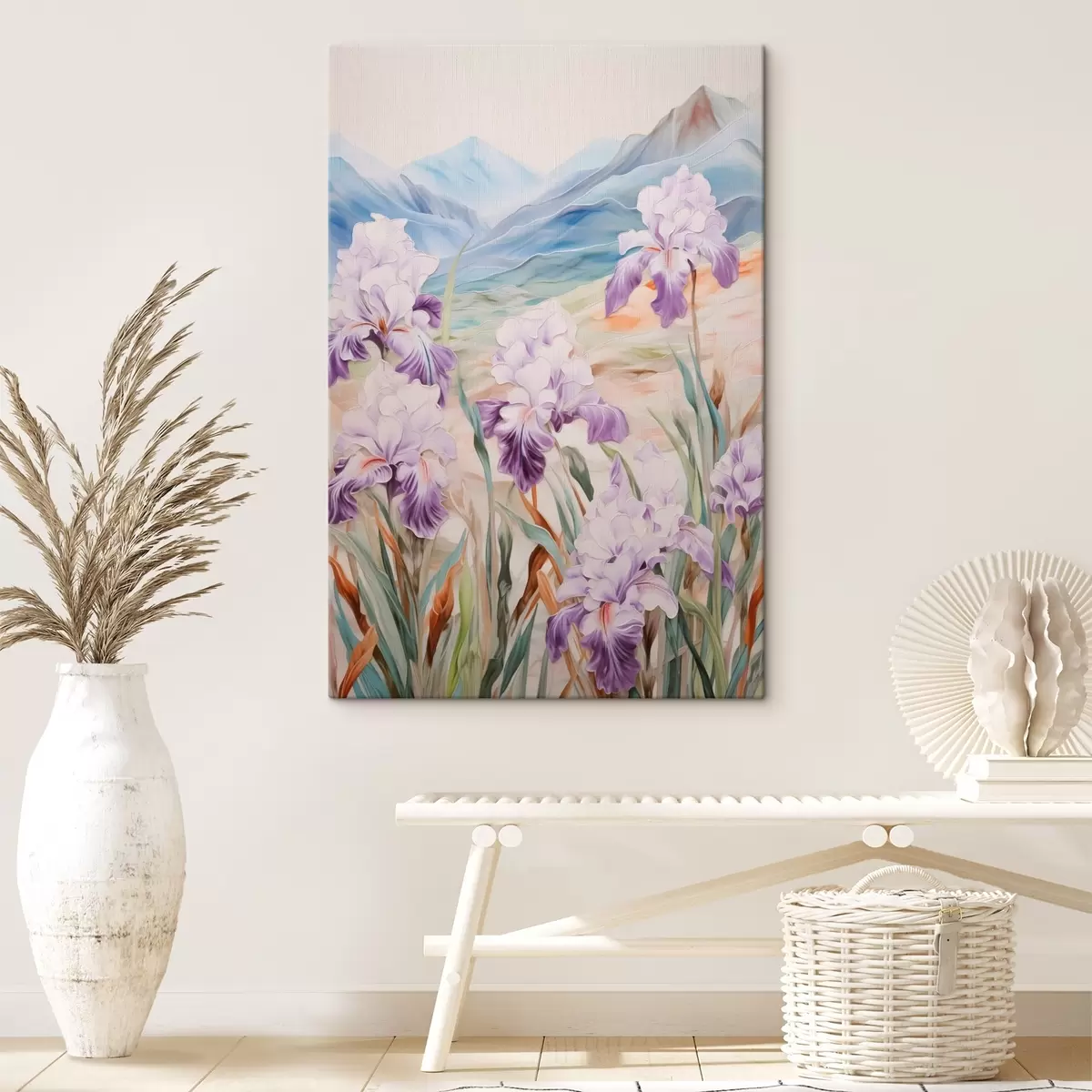 Glezna Īrisi uz kalnu fona s44599