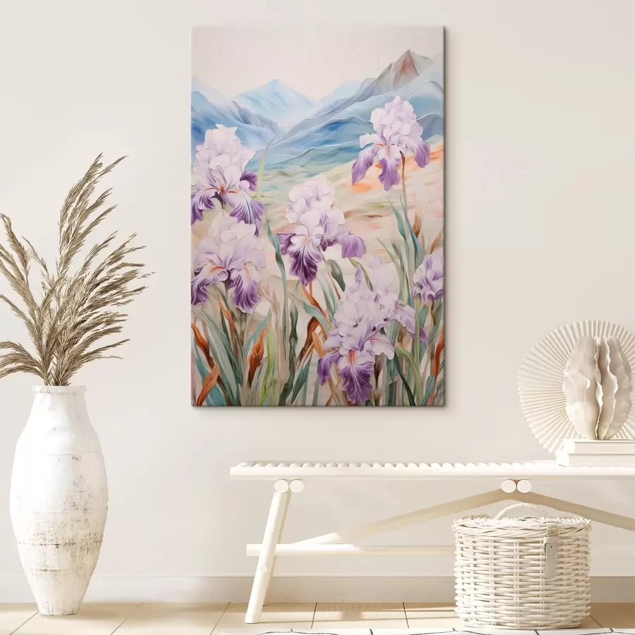 Glezna Īrisi uz kalnu fona s44599