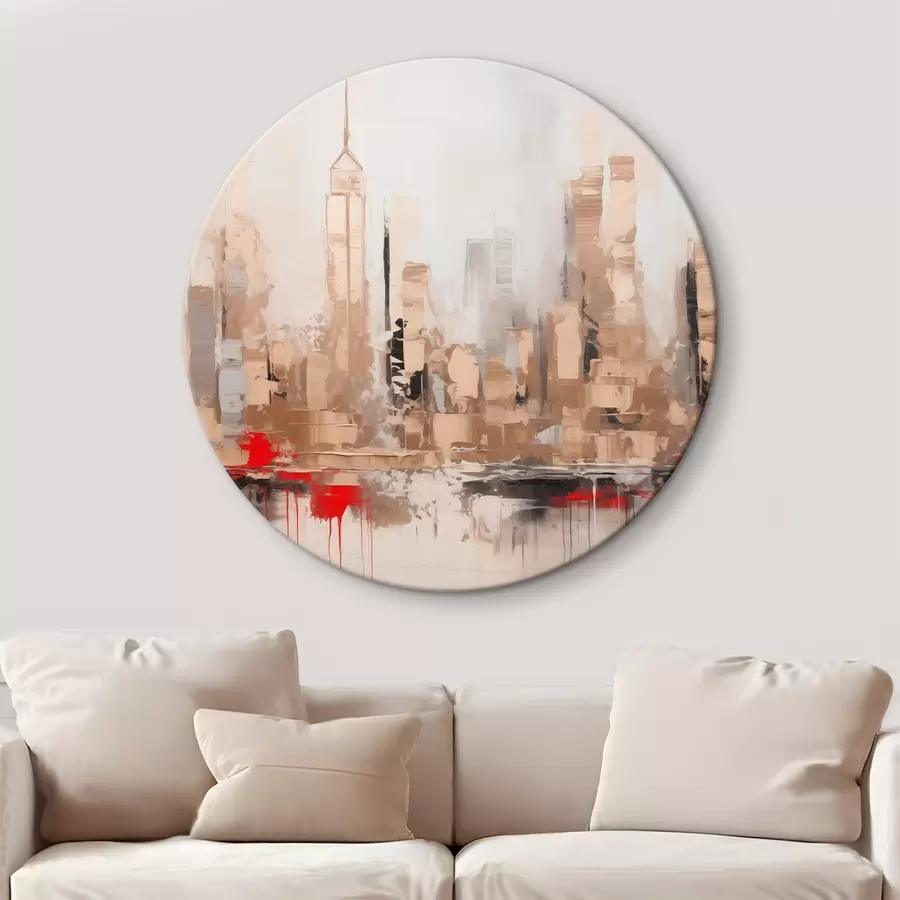 Glezna Abstraktā pilsētas imitācijas glezniecība r44597