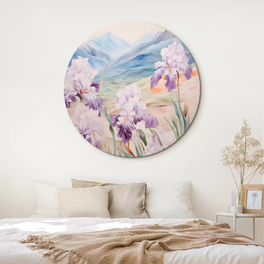 Glezna Īrisi uz kalnu fona r44599