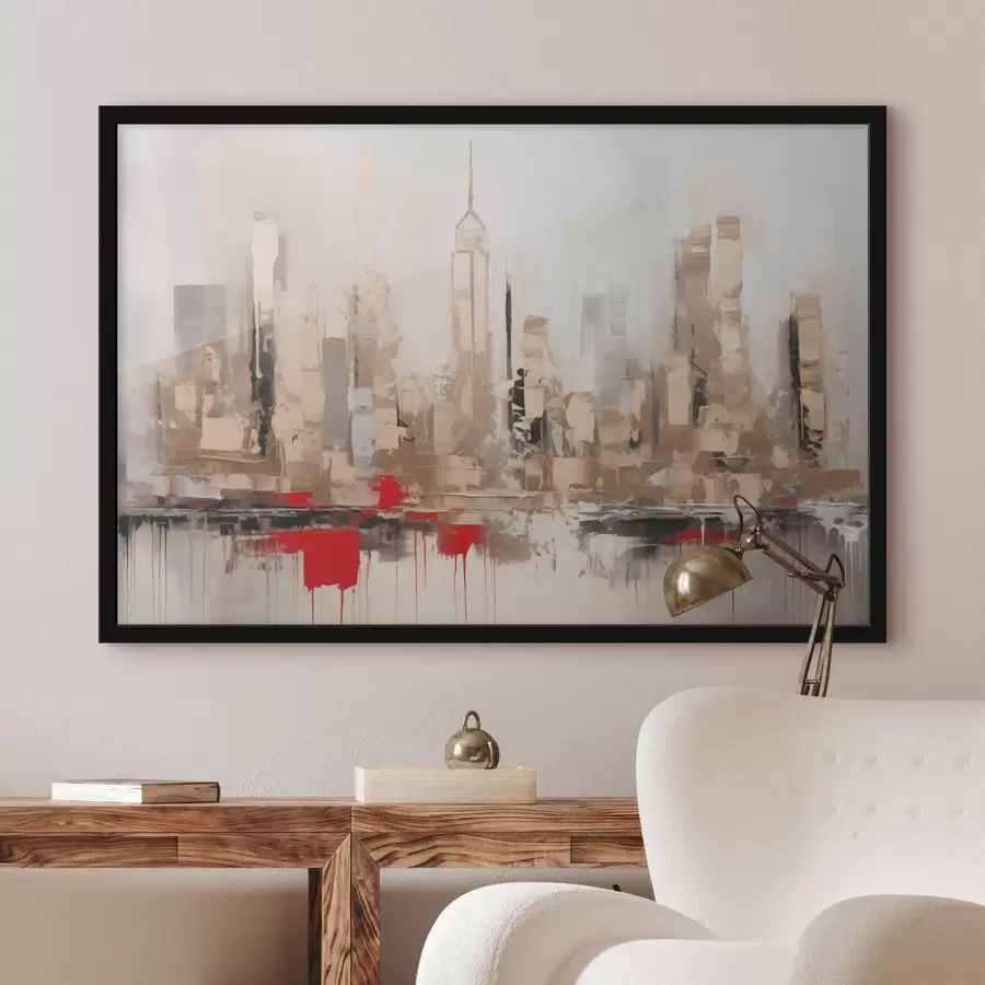 Fototapetes Abstraktā pilsētas imitācijas glezniecība f44597