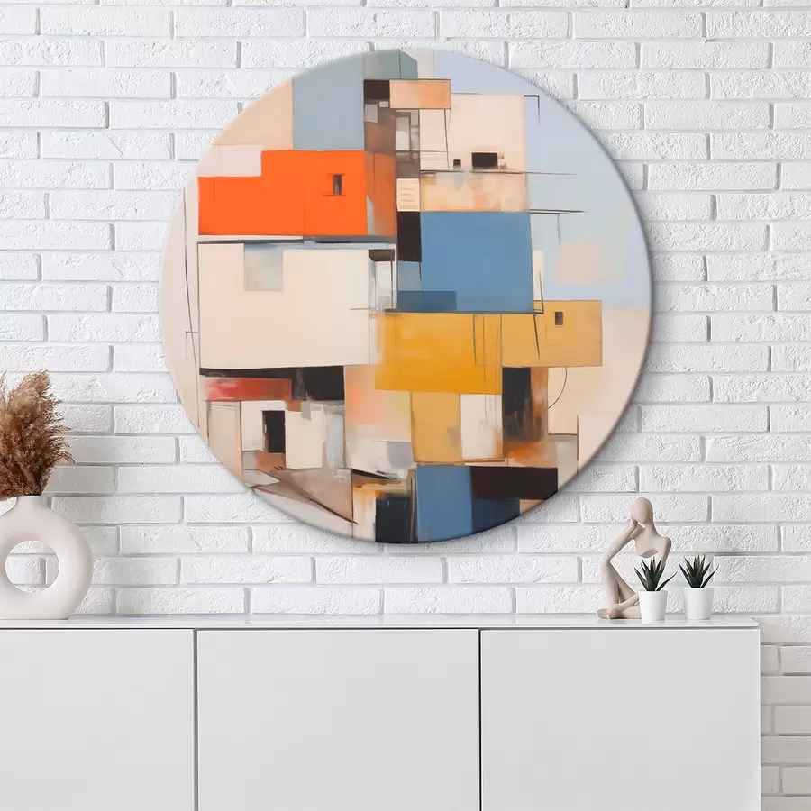 Glezna Abstraktā mājas imitācijas glezniecība r44645