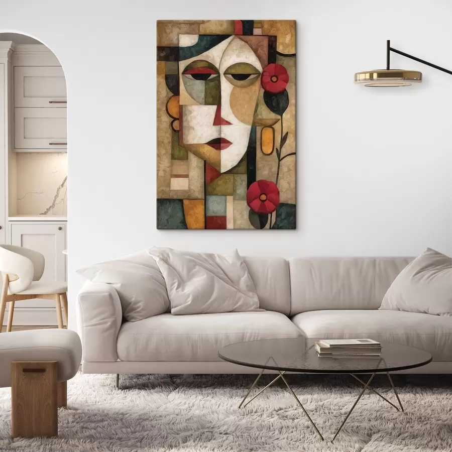 Glezna Sievietes seja, kubisms s44619