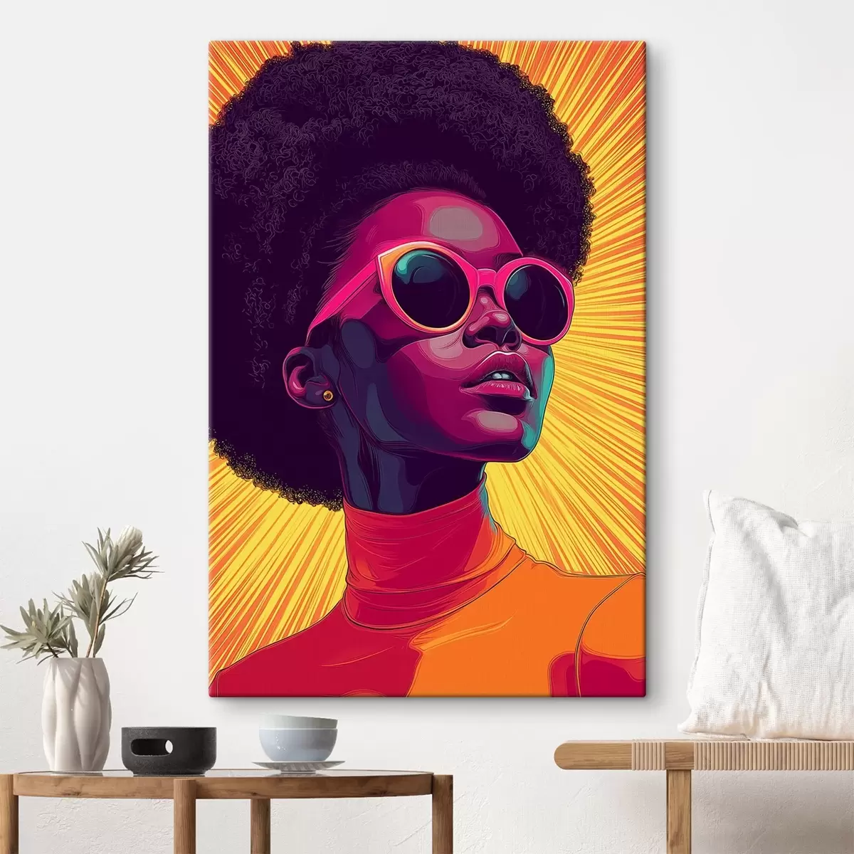 Glezna Meitene ar brillēm, popārts s44620