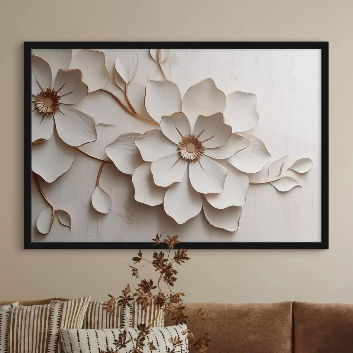 Plakāts Ziedu zieds ar apjomīgām ziedlapiņām f44630