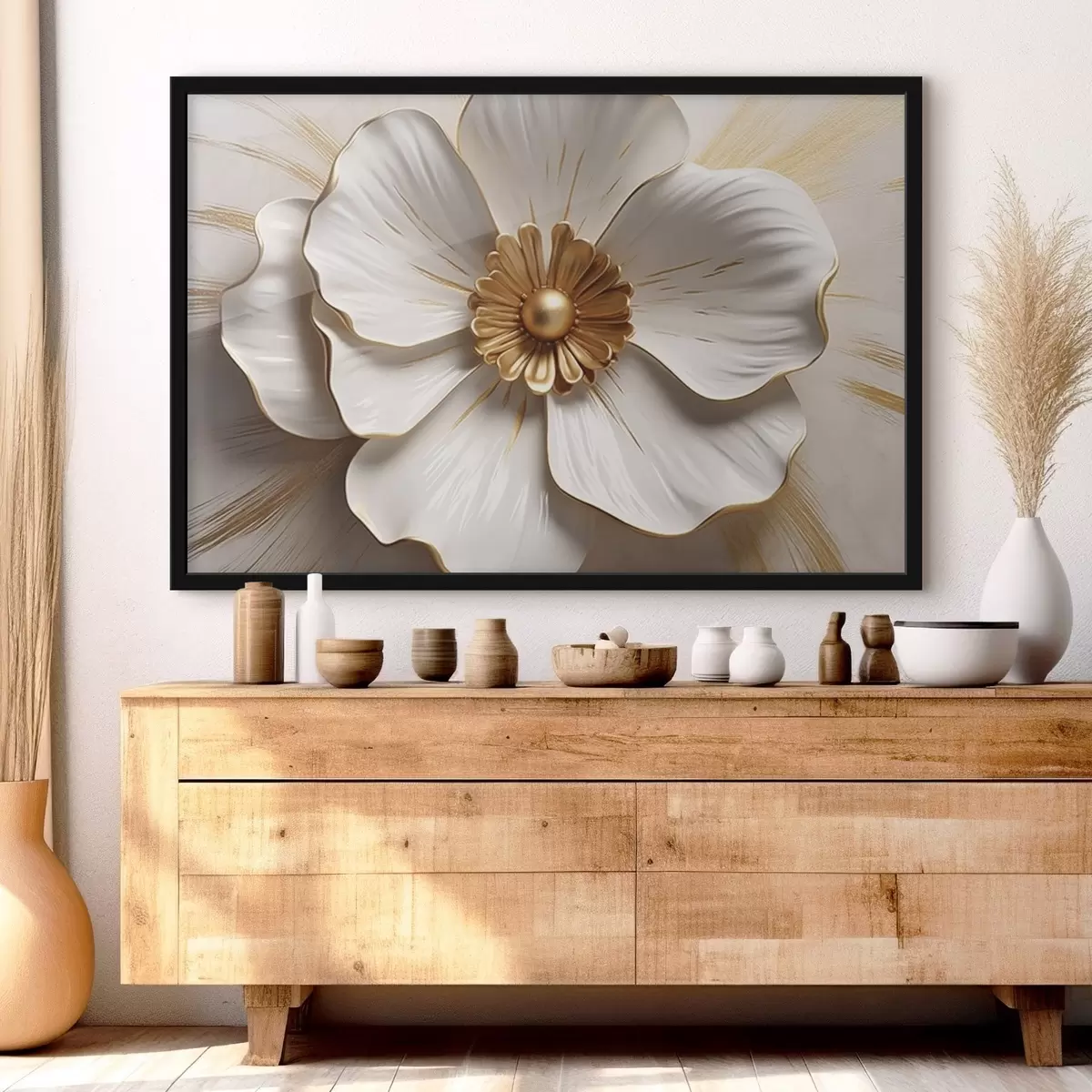 Plakāts Ziedu zieds ar apjomīgām ziedlapiņām f44631