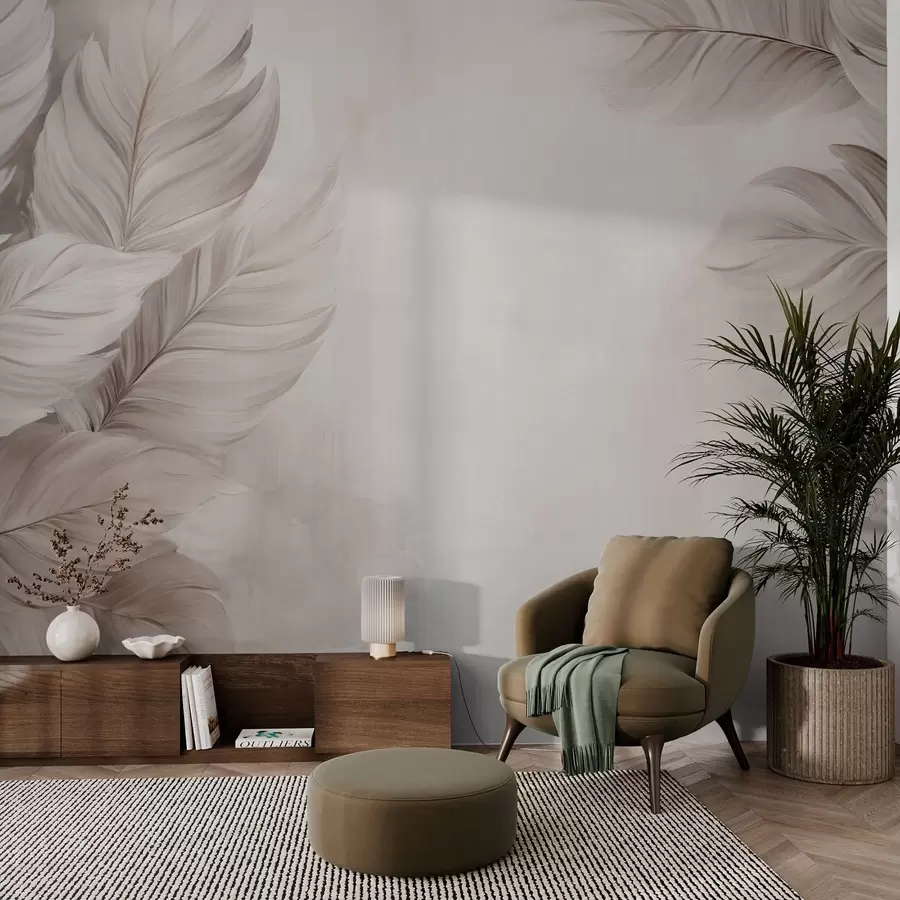 Fototapetes Pasteļlapas w09175