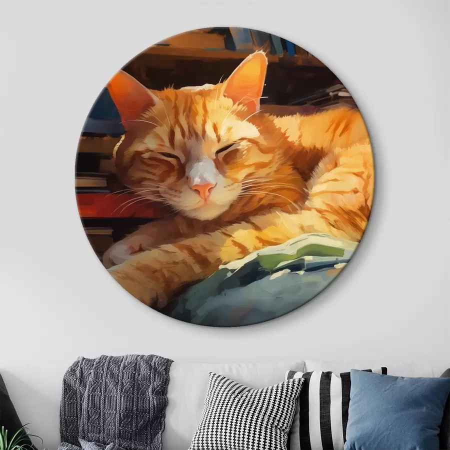 Glezna Kaķis un grāmatas r44656