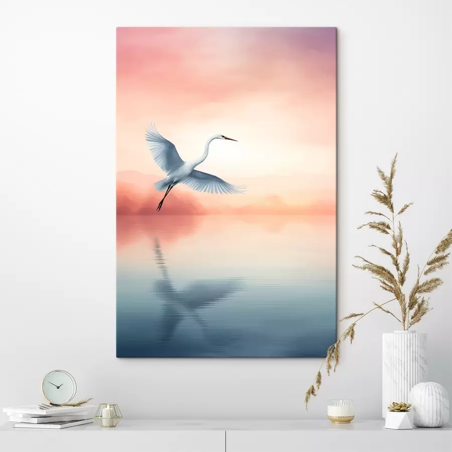 Glezna Dzērve debesīs s44677