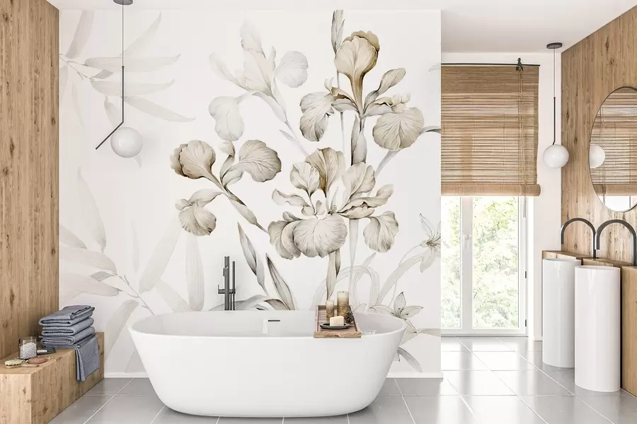 Fototapetes Īrisi, smilškrāsas toņi w03955v2