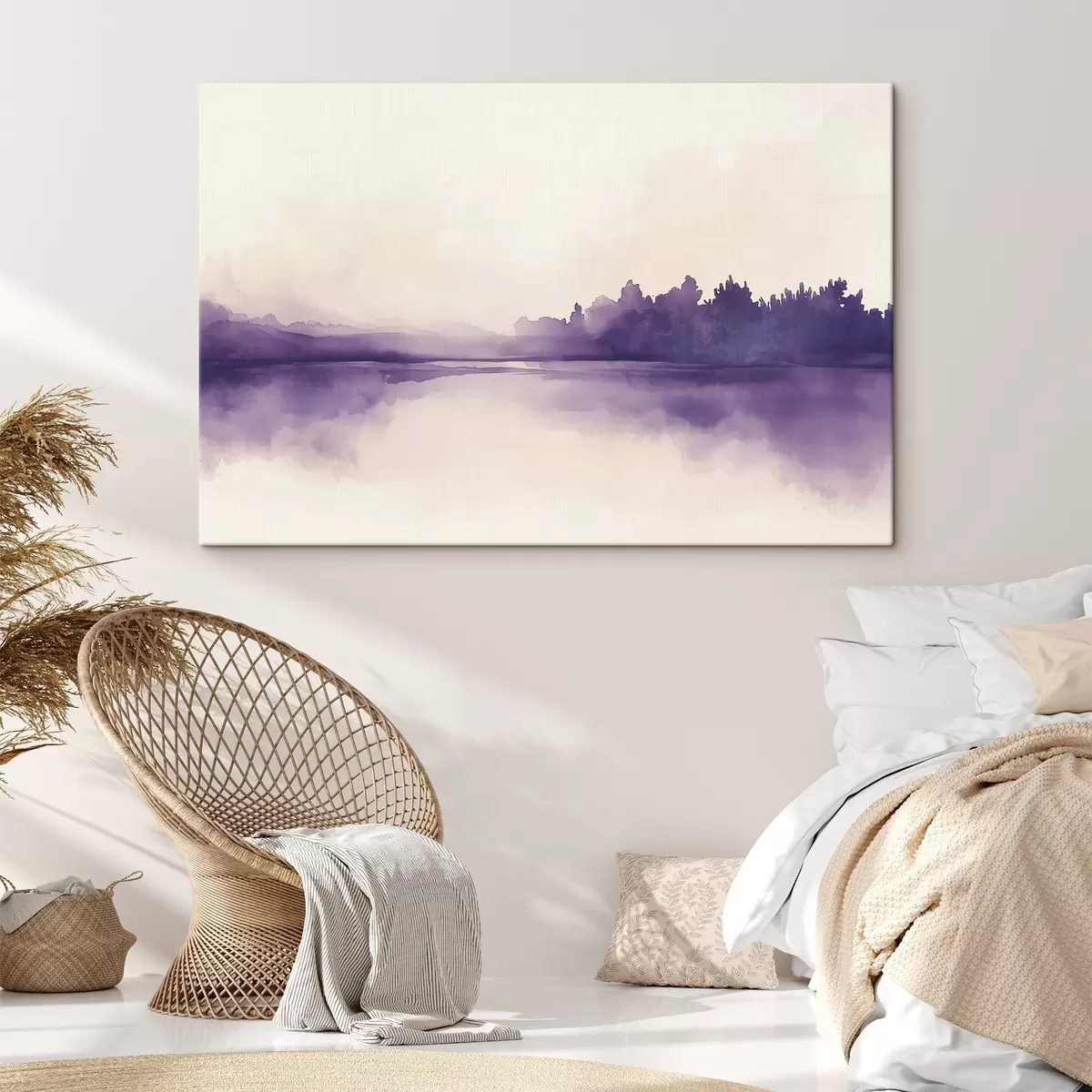 Glezna Akvareļu krāsas abstrakcija ar violetu krāsu s44504