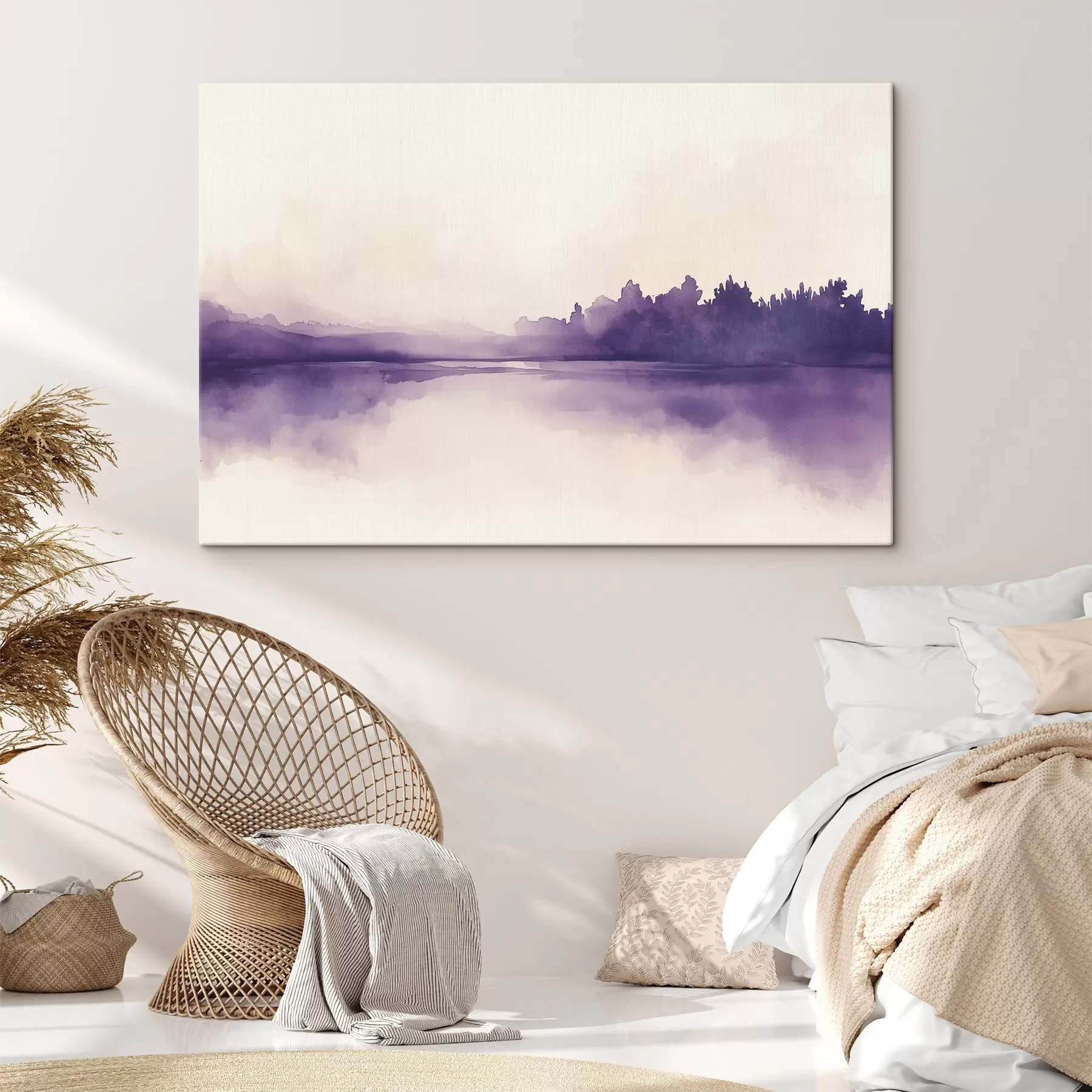 Fototapetes Akvareļu krāsas abstrakcija ar violetu krāsu s44504