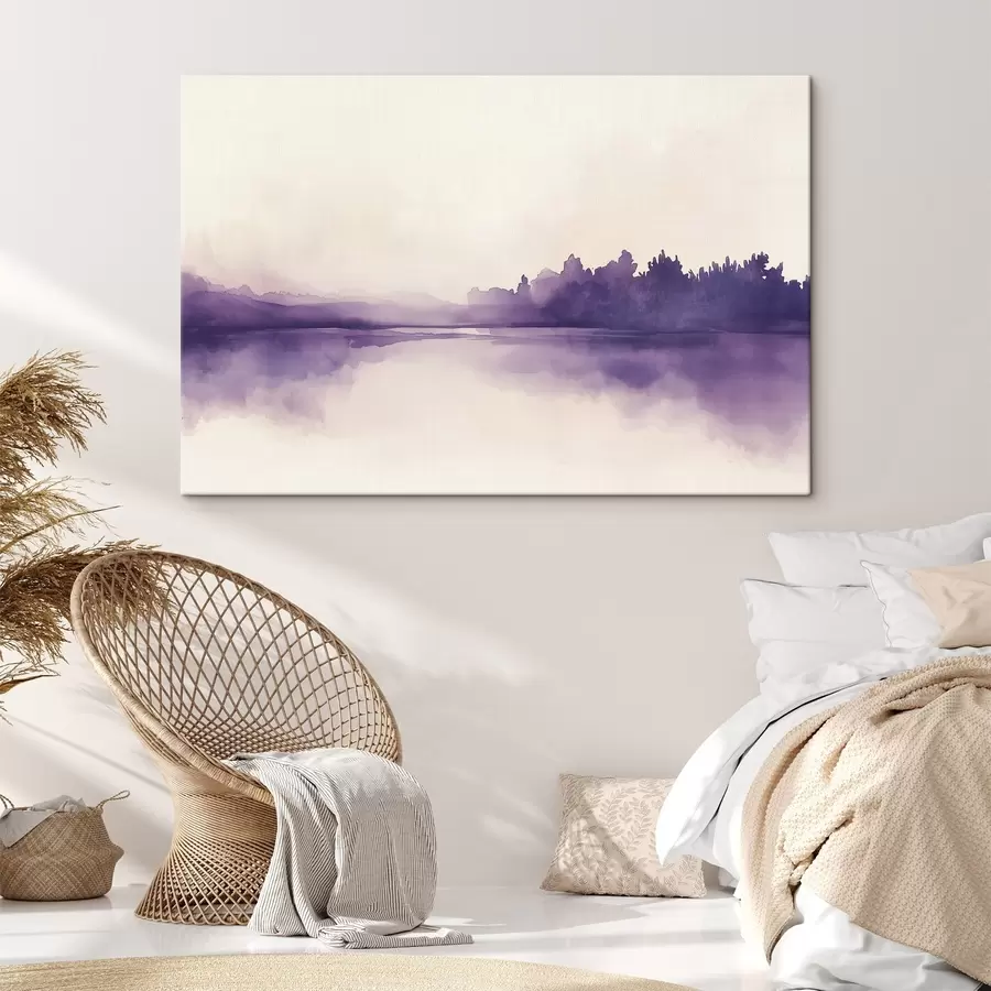 Glezna Akvareļu krāsas abstrakcija ar violetu krāsu s44504