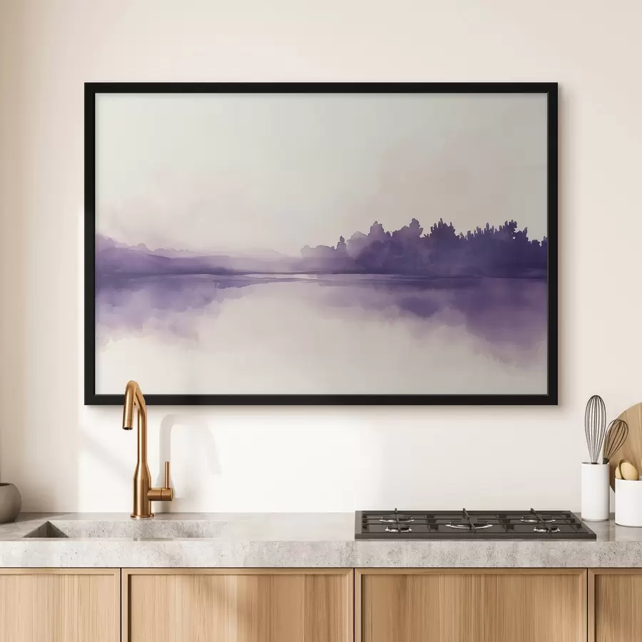 Fototapetes Akvareļu krāsas abstrakcija ar violetu krāsu f44504