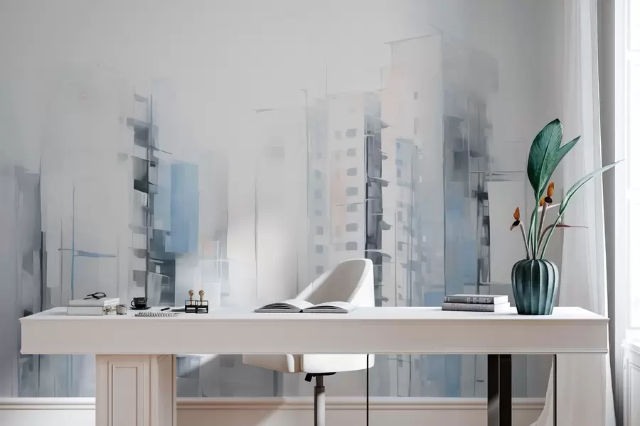 Fototapetes Abstraktā pilsētas ainavas imitācija glezniecība w04100