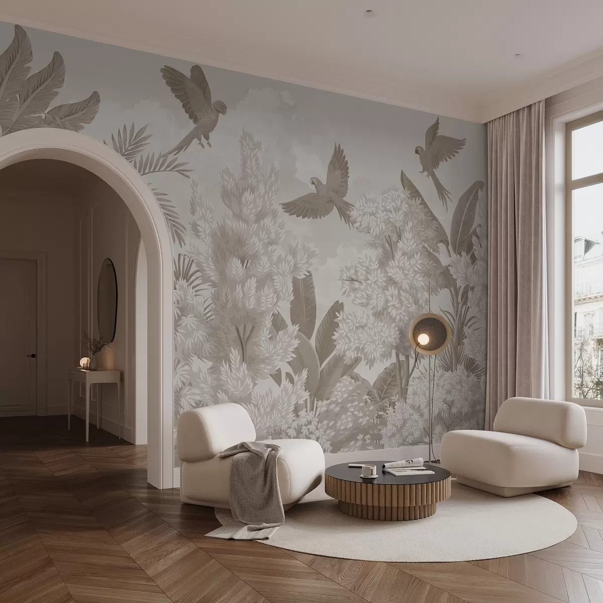 Fototapetes Papagaiļi džungļos w04105v1