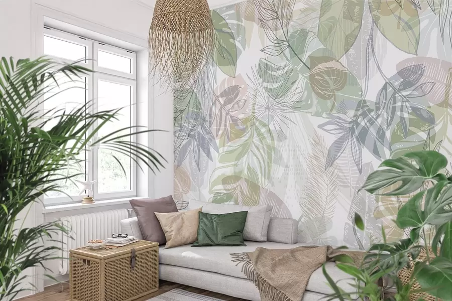 Fototapetes Palmu lapas w04107