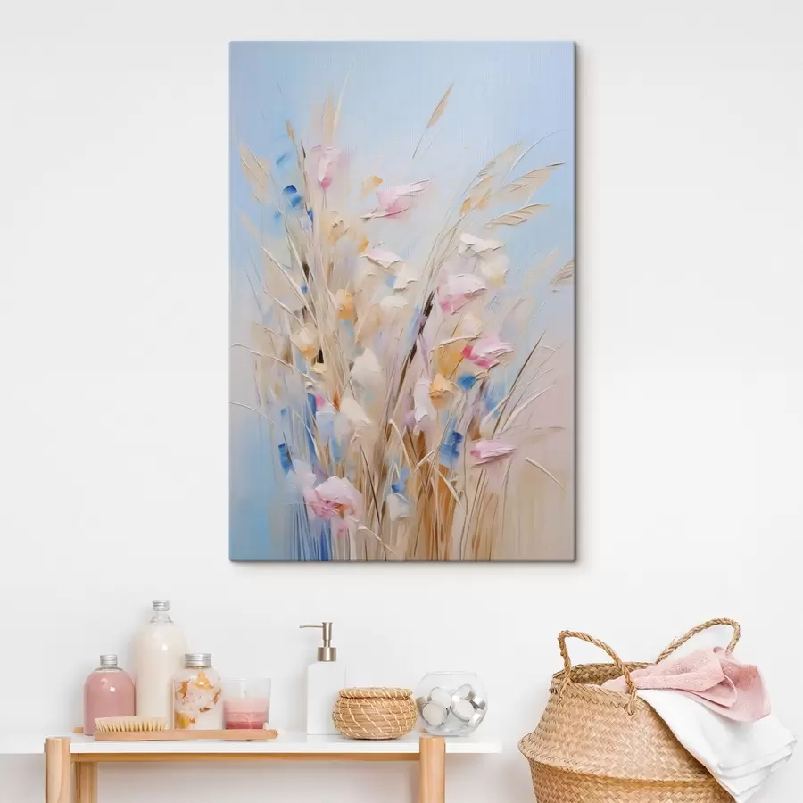 Glezna Lauka zālaugu imitācija gleznošana s44696