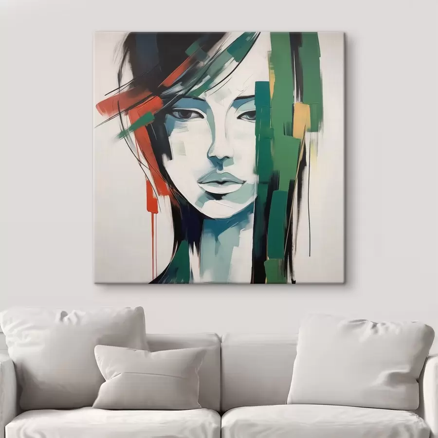 Glezna Spilgta portreta glezniecības imitācija s44698