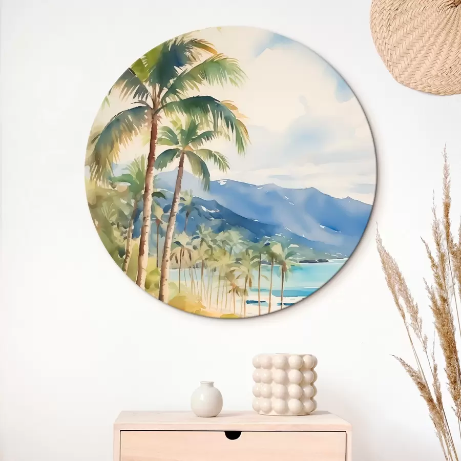 Glezna Palmas pie jūras r44701