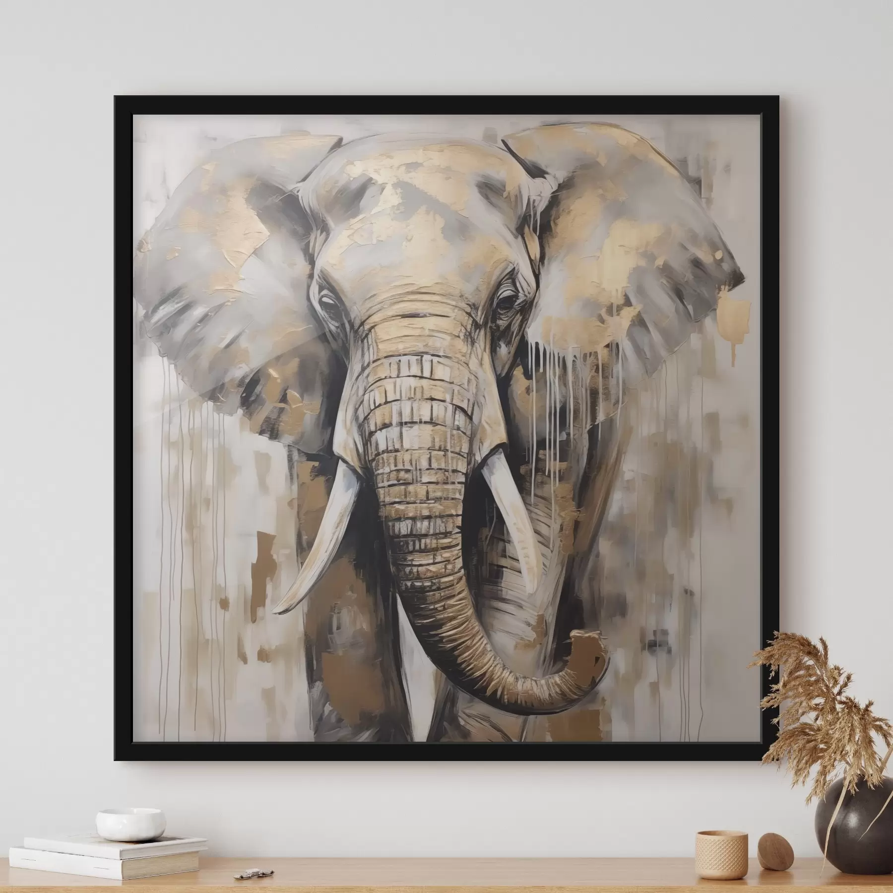 Glezna Ziloņu imitācijas glezniecība f44700