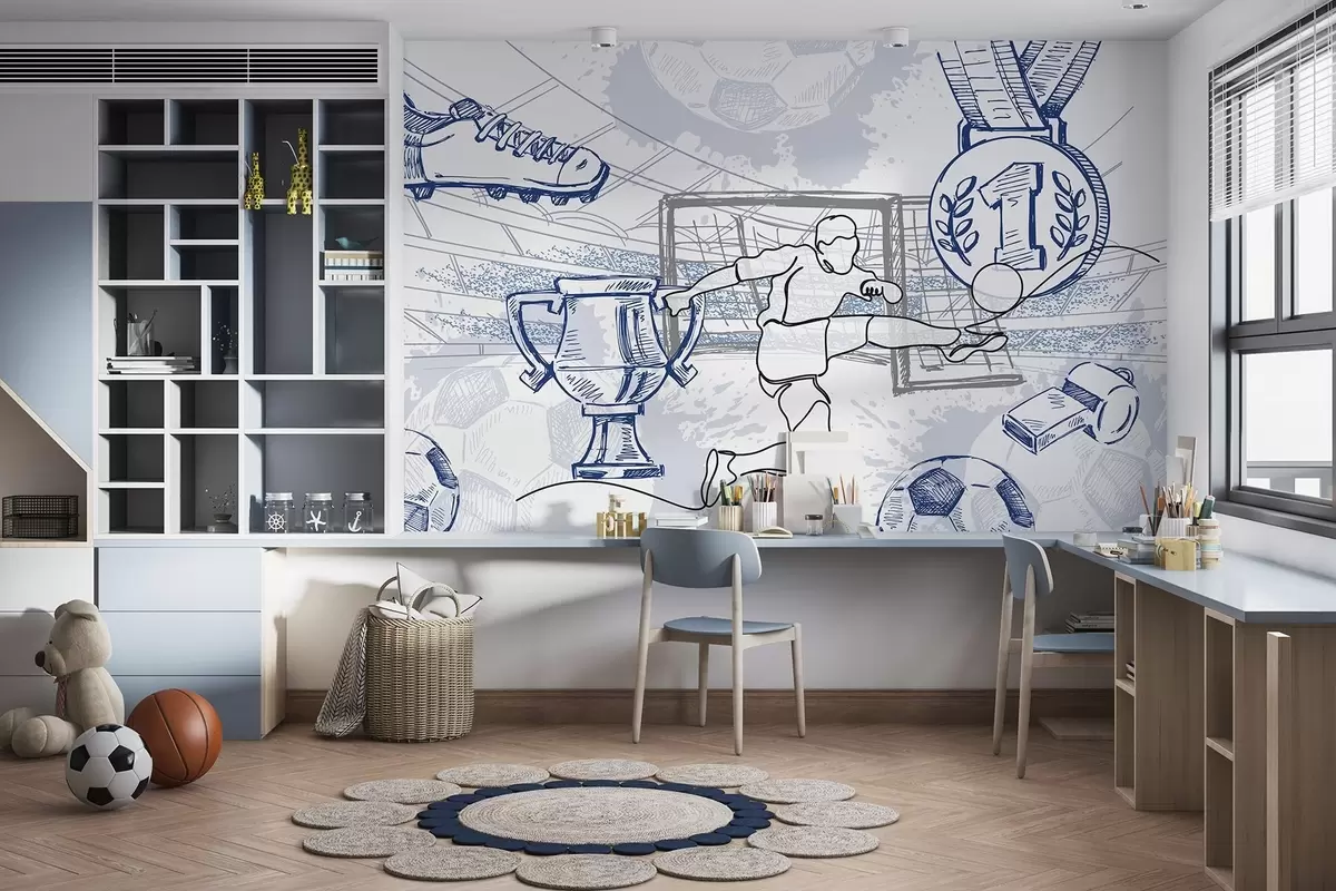 Fototapetes Futbola atribūti w04108