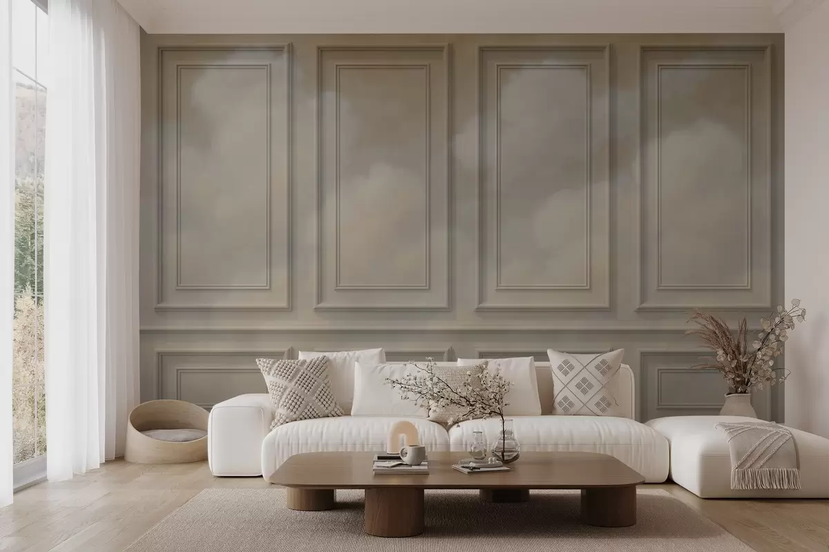 Fototapetes Lējuma imitācija ar gaisīgiem mākoņiem w04110v1