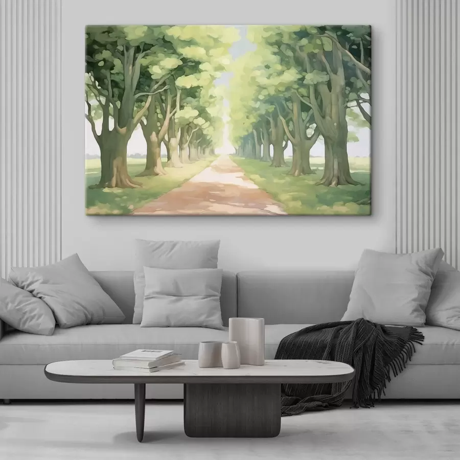 Glezna Koku aleja gar ceļu s44727