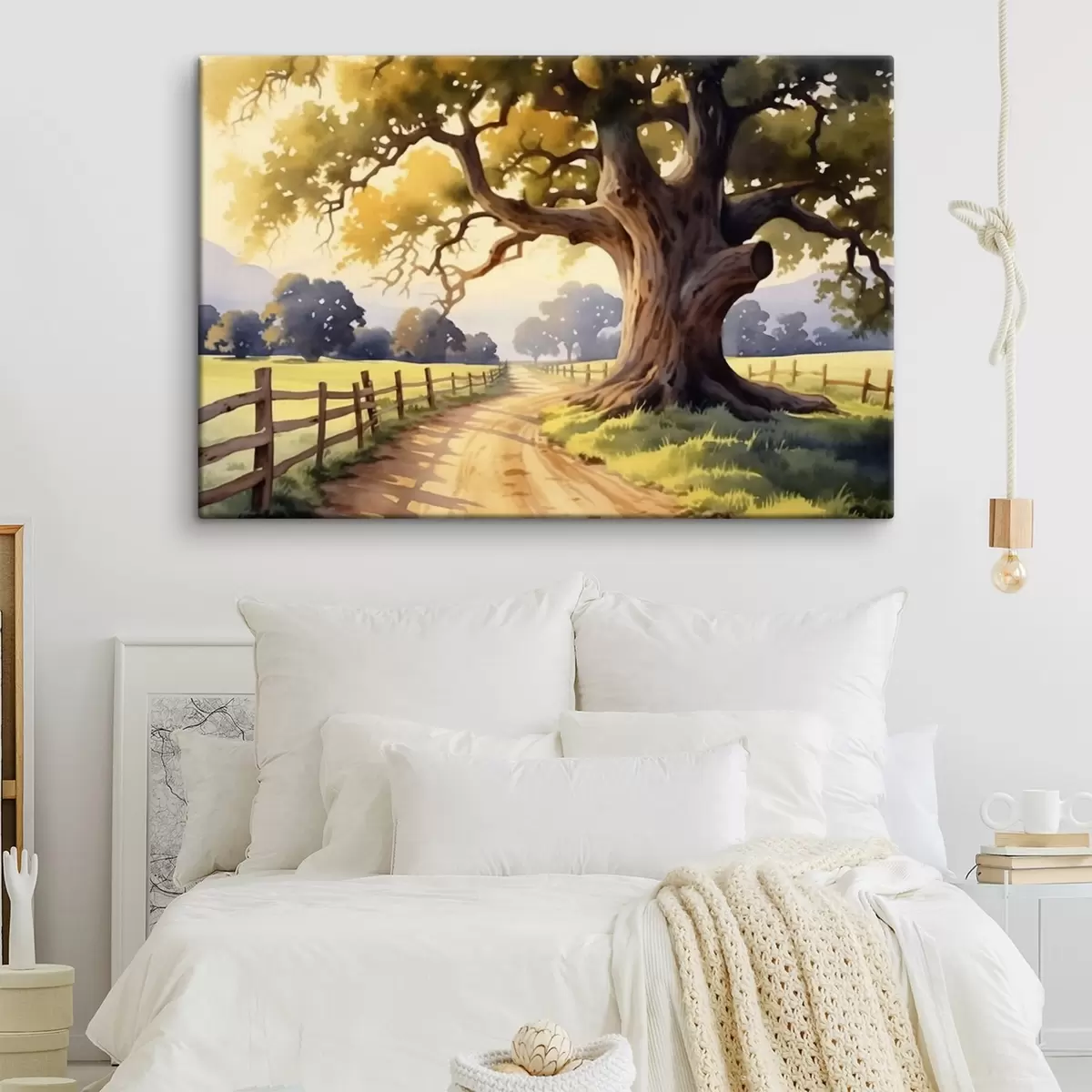 Glezna aleja uz lauku ceļa s44733