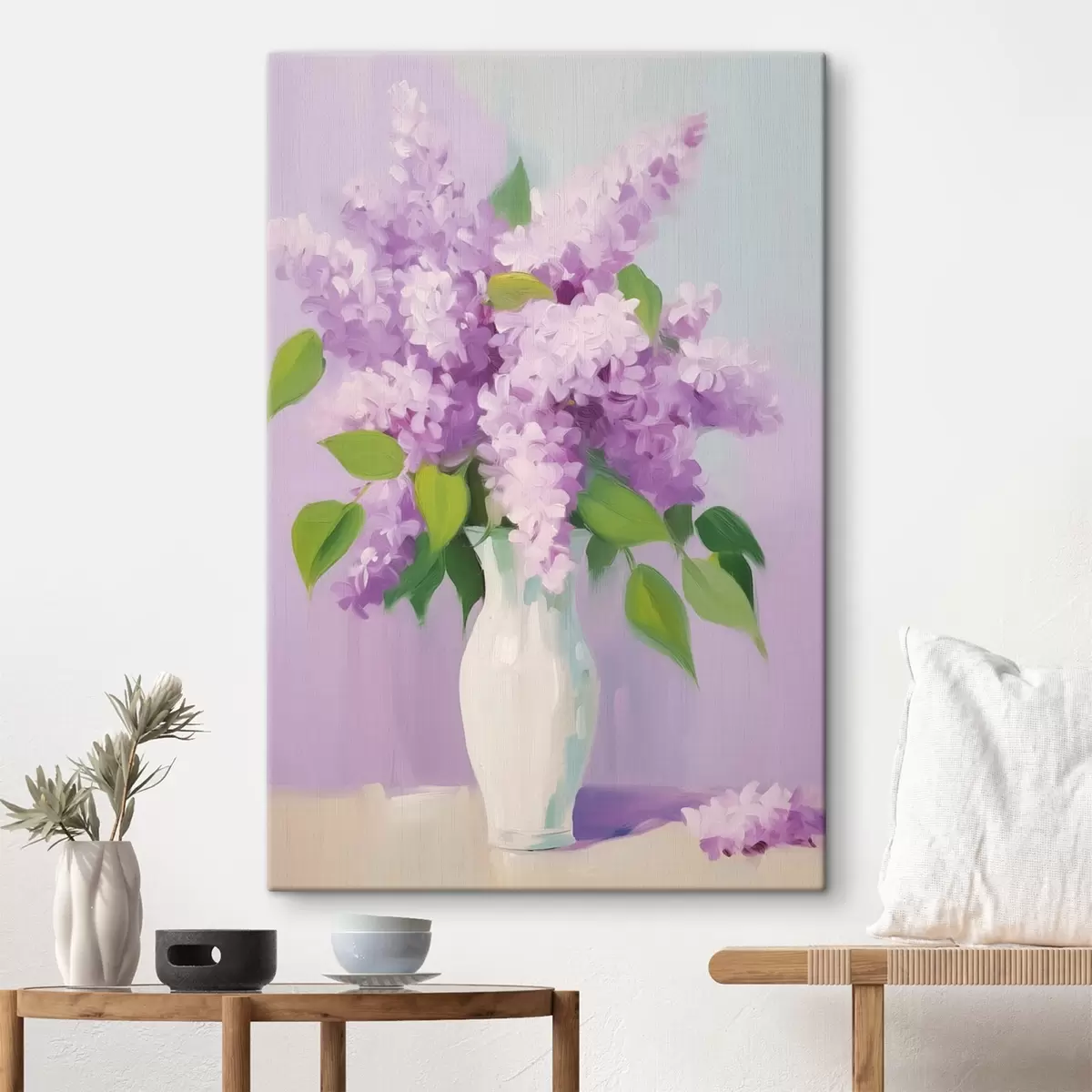 Glezna Ceriņi baltā vāzē s44735