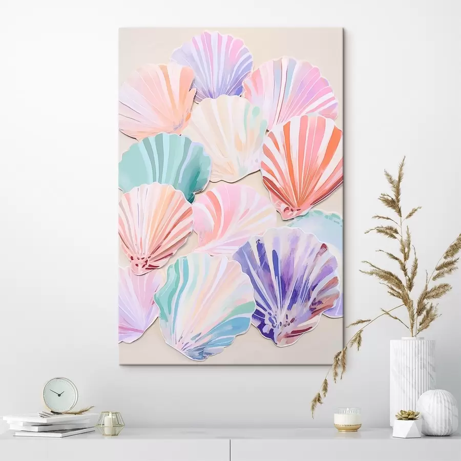 Glezna Daudzkrāsainas jūras gliemežvāki s44736