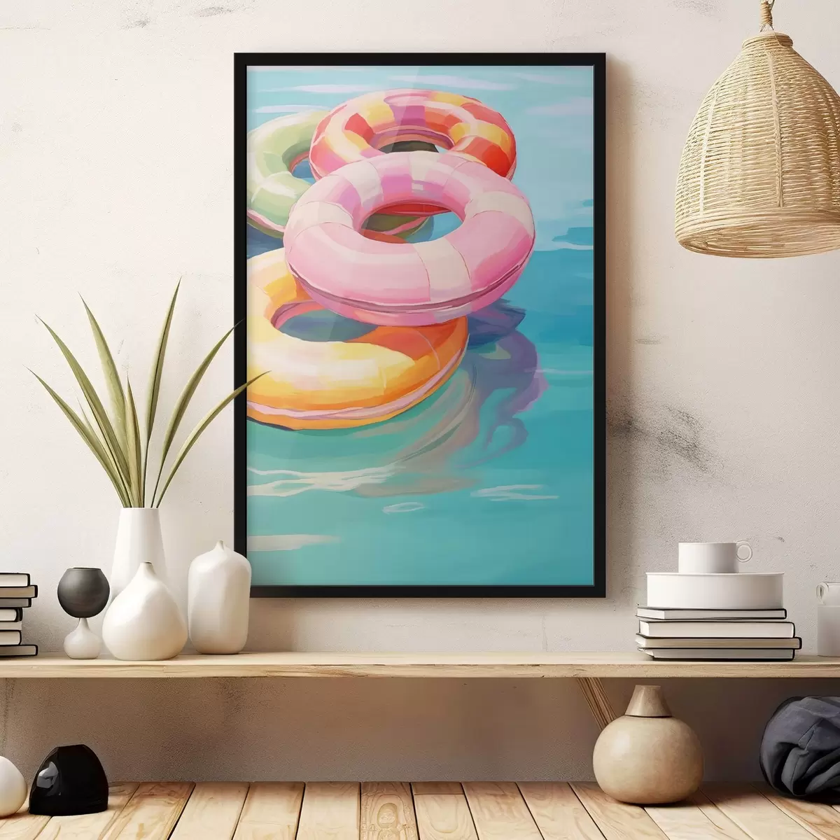 Plakāts Piepūšamie apļi ūdenī f44726