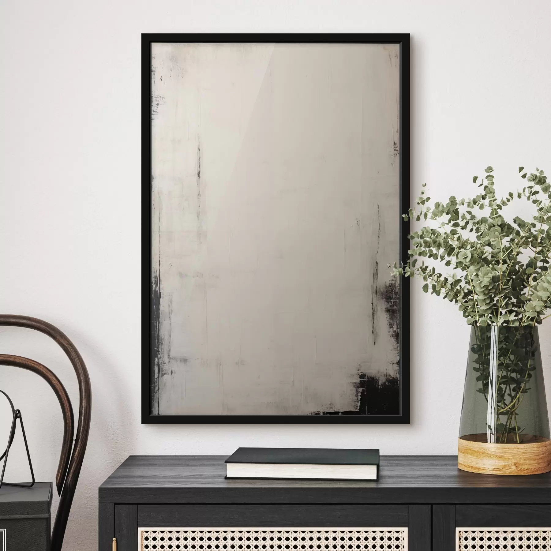 Fototapetes Gaišs fons ar tumšiem triepieniem f44741