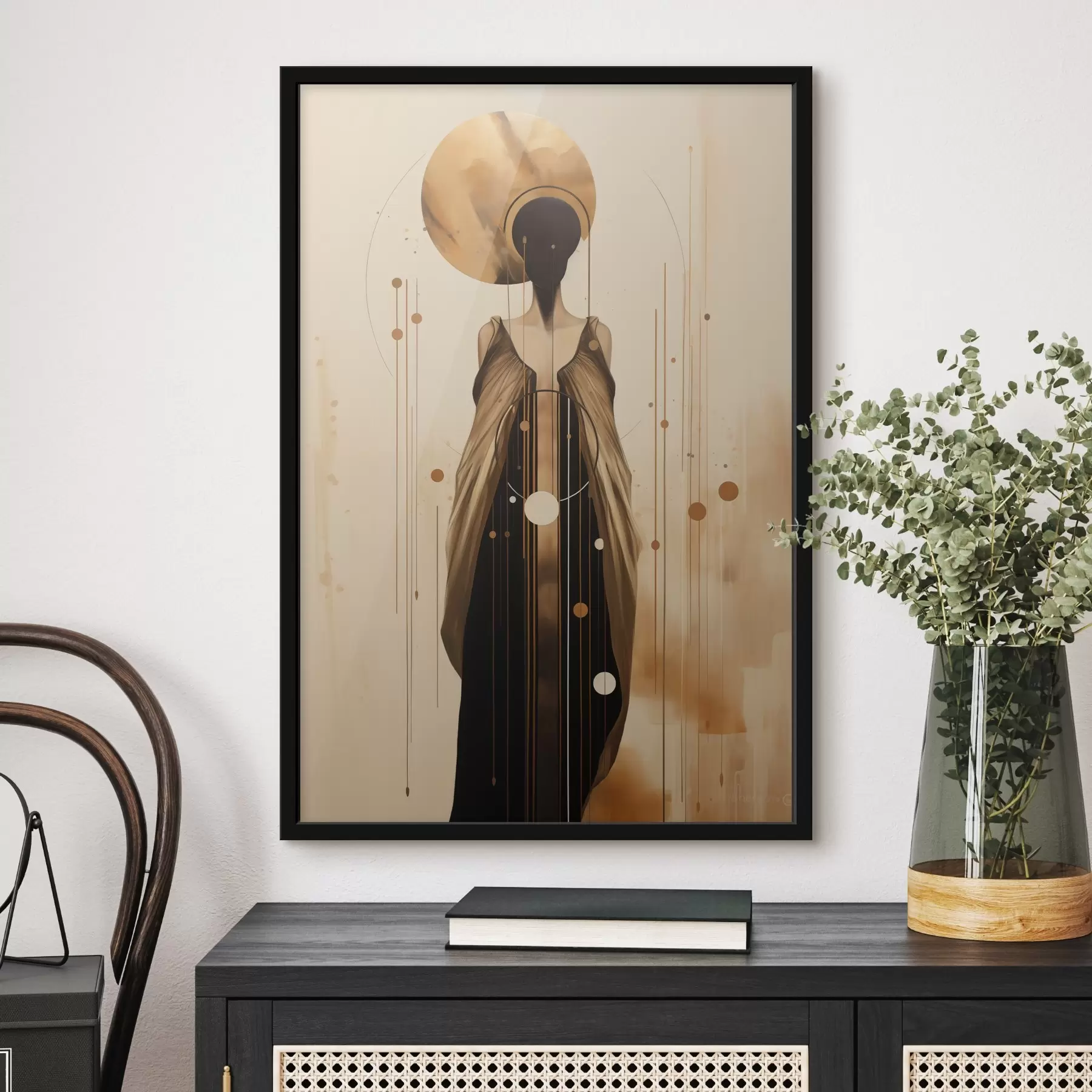 Fototapetes Abstrakta sieviete ar ornamentu f44748