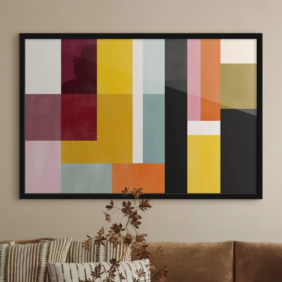 Fototapetes Mūsdienīga stila krāsu bloki f44755