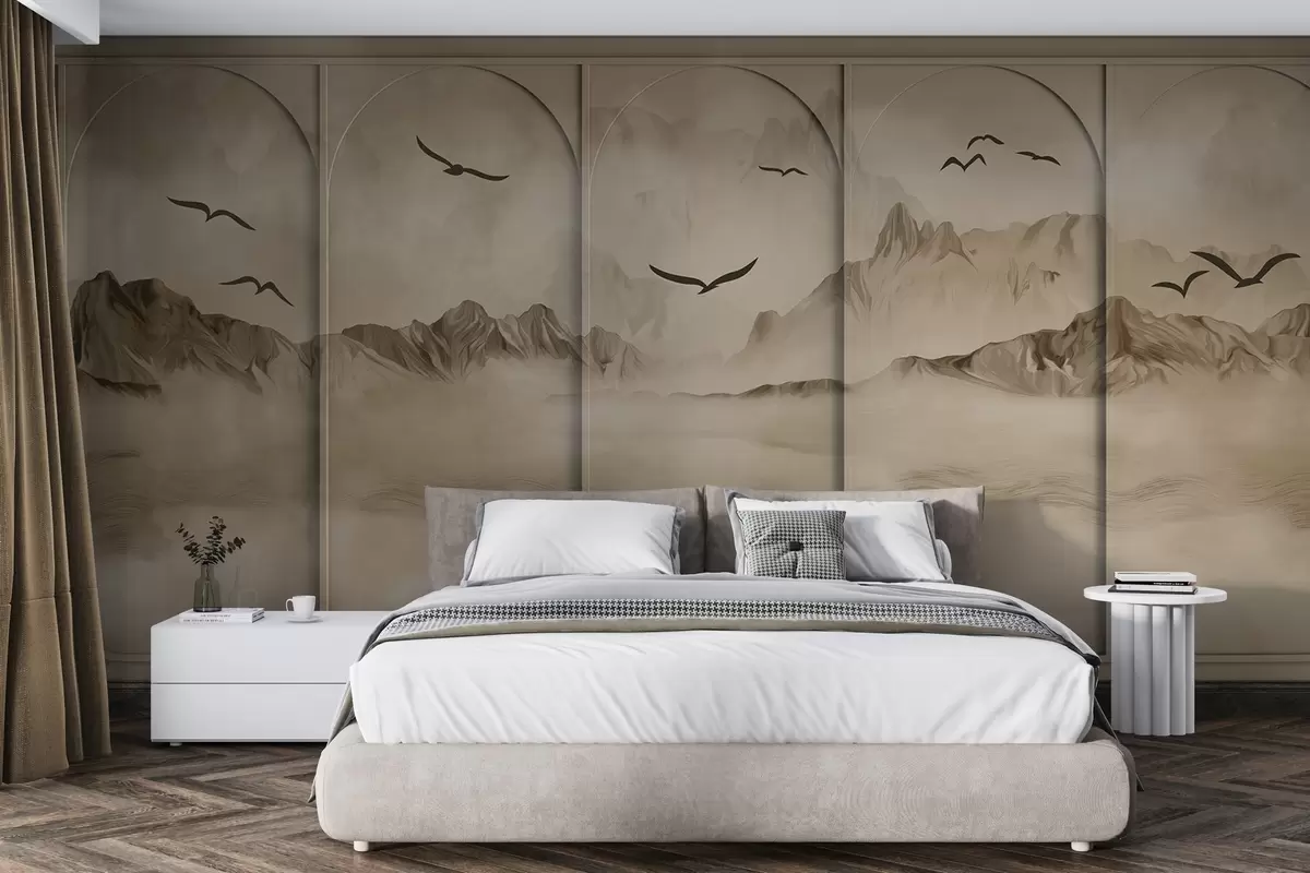 Fototapetes Kalni caur paneļiem w04134v1