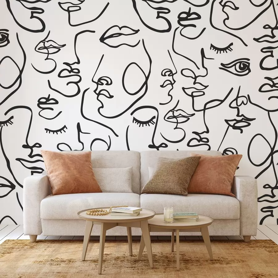 Fototapetes Abstraktas sejas melnā krāsā w04121