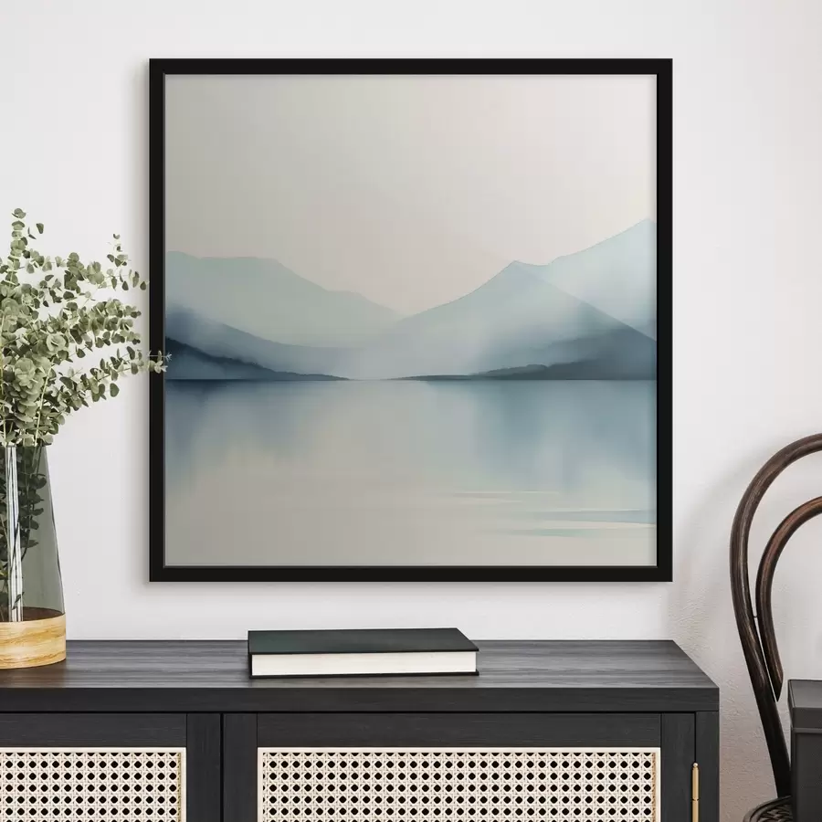 Fototapetes Kalni aiz ezera akvareļa imitācija f44764