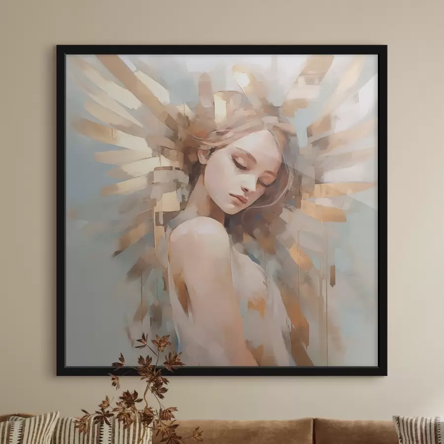 Fototapetes Abstraktā portreta glezniecības imitācija f44774