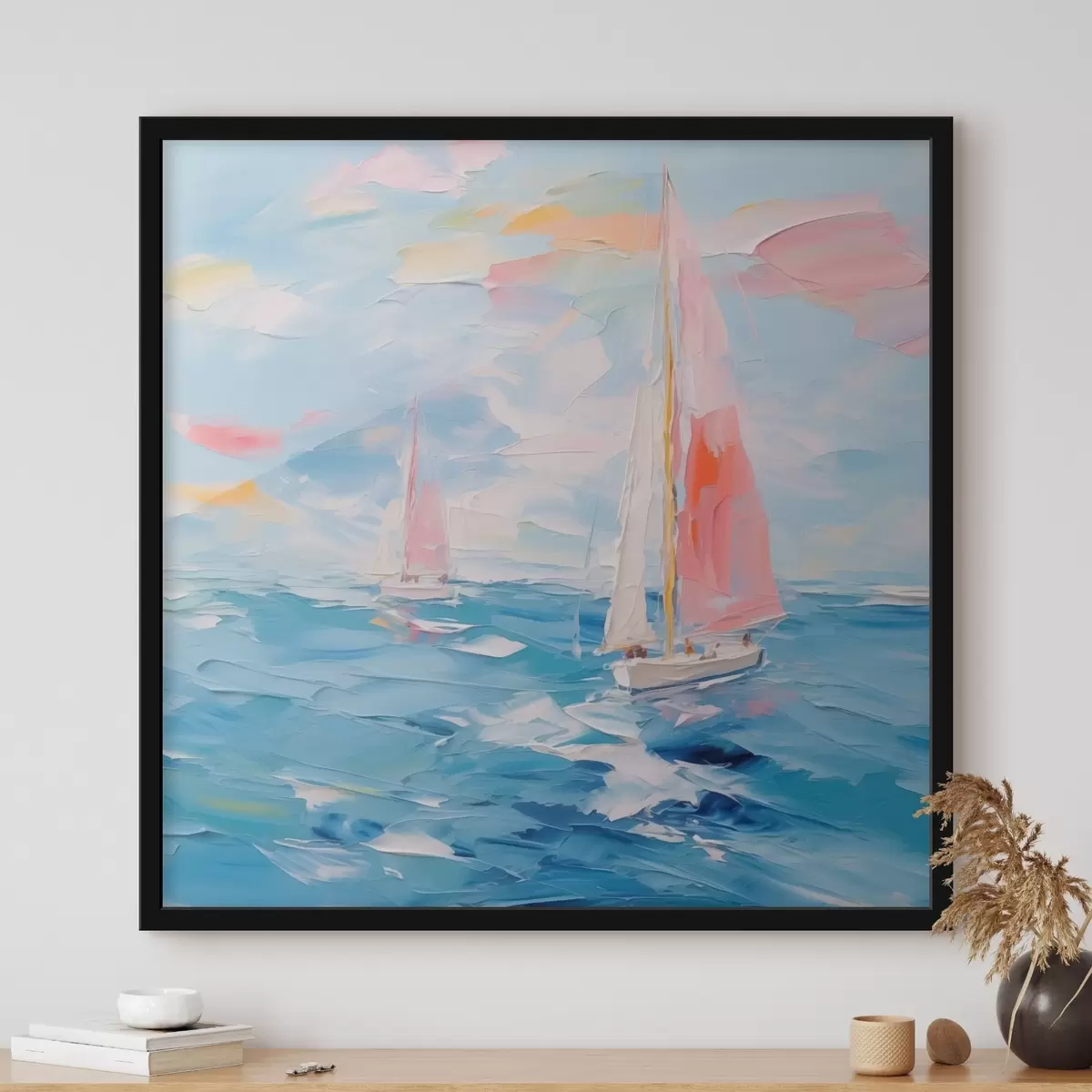 Plakāts Buru laivas jūrā imitācijas glezniecība f44780