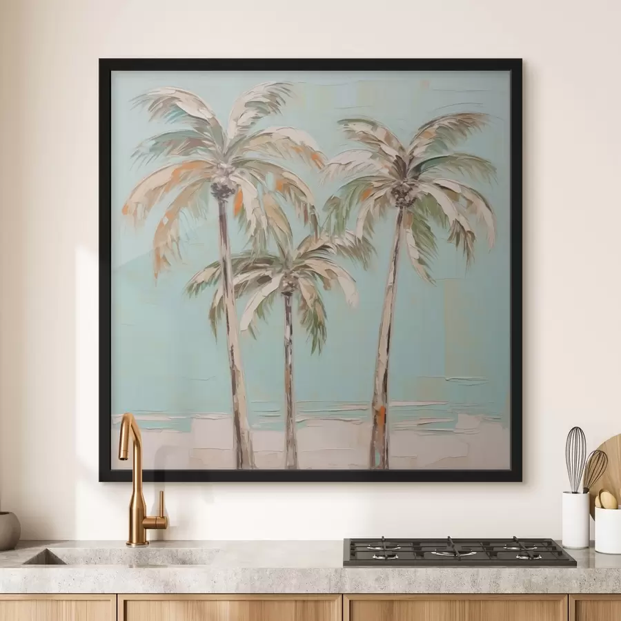 Fototapetes Palmu koku imitācija glezniecība f44781