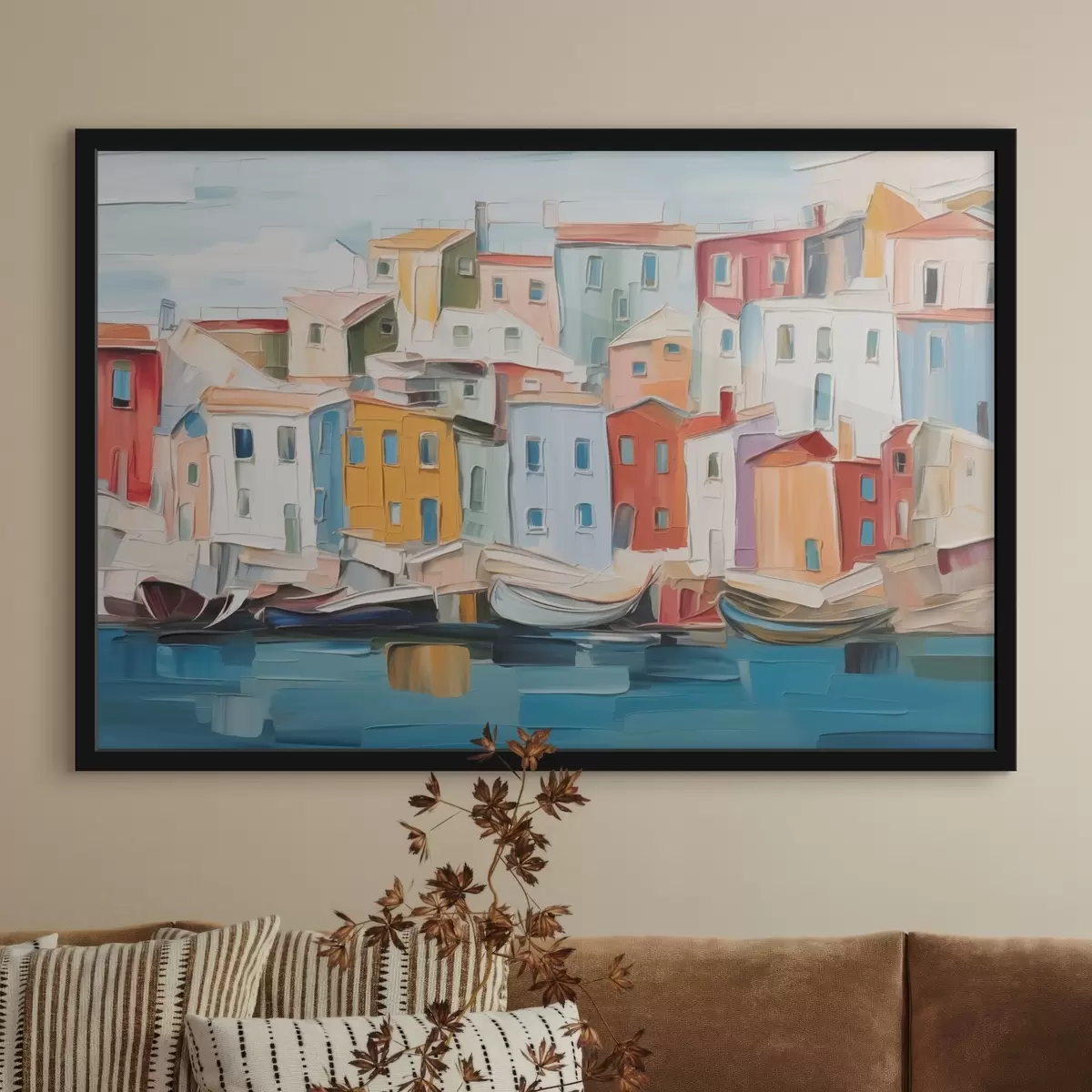 Plakāts Abstraktas pilsētas mājas f44783