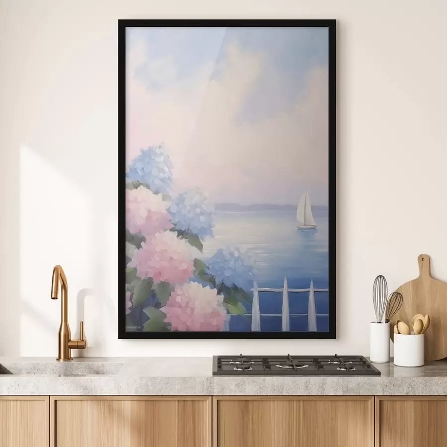 Fototapetes Hortenziju krūmi f44805