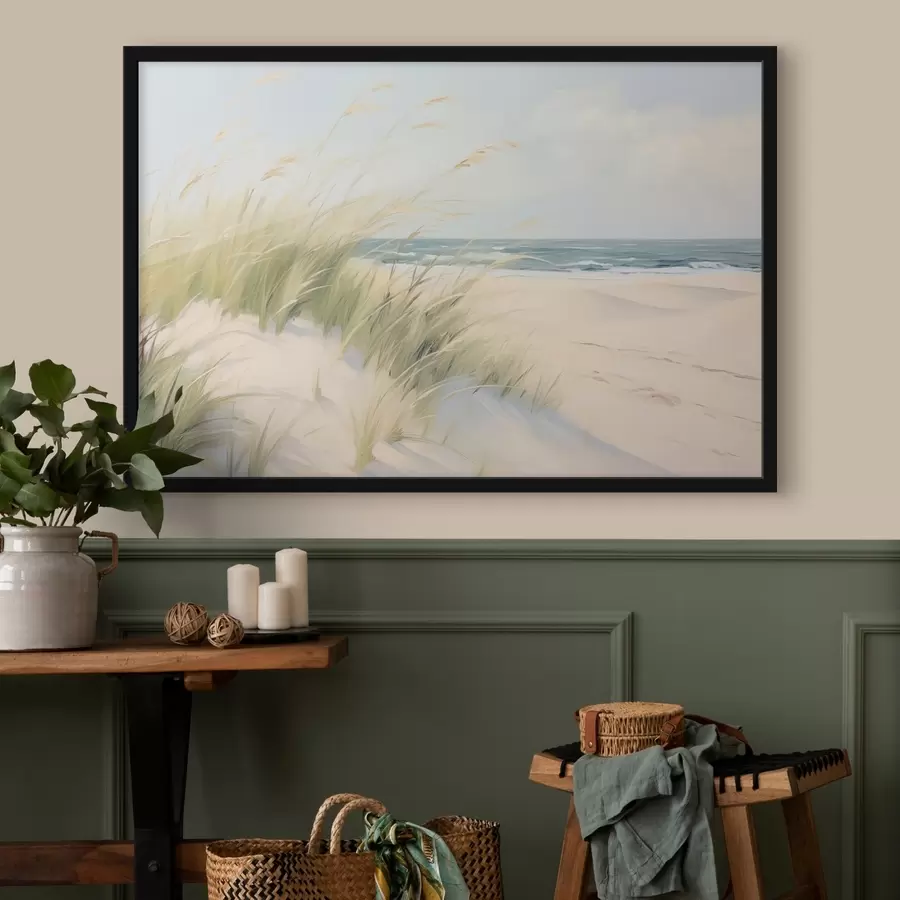 Fototapetes Jūras krasts ar smiltīm un zāli f44806