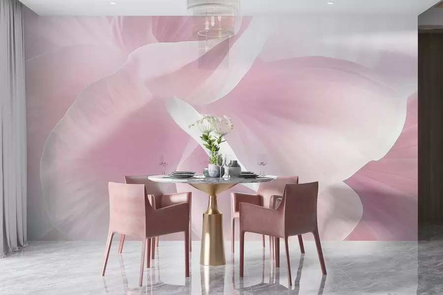 Fototapetes Abstrakts fakturēts zieds ar maigām ziedlapiņām, maigs apgaismojums, eleganta kompozīcija, minimālisma estētika w09211v1