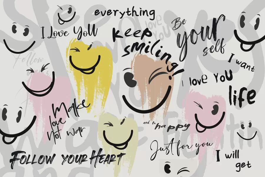 Fototapetes Emocijas un uzraksti w04174