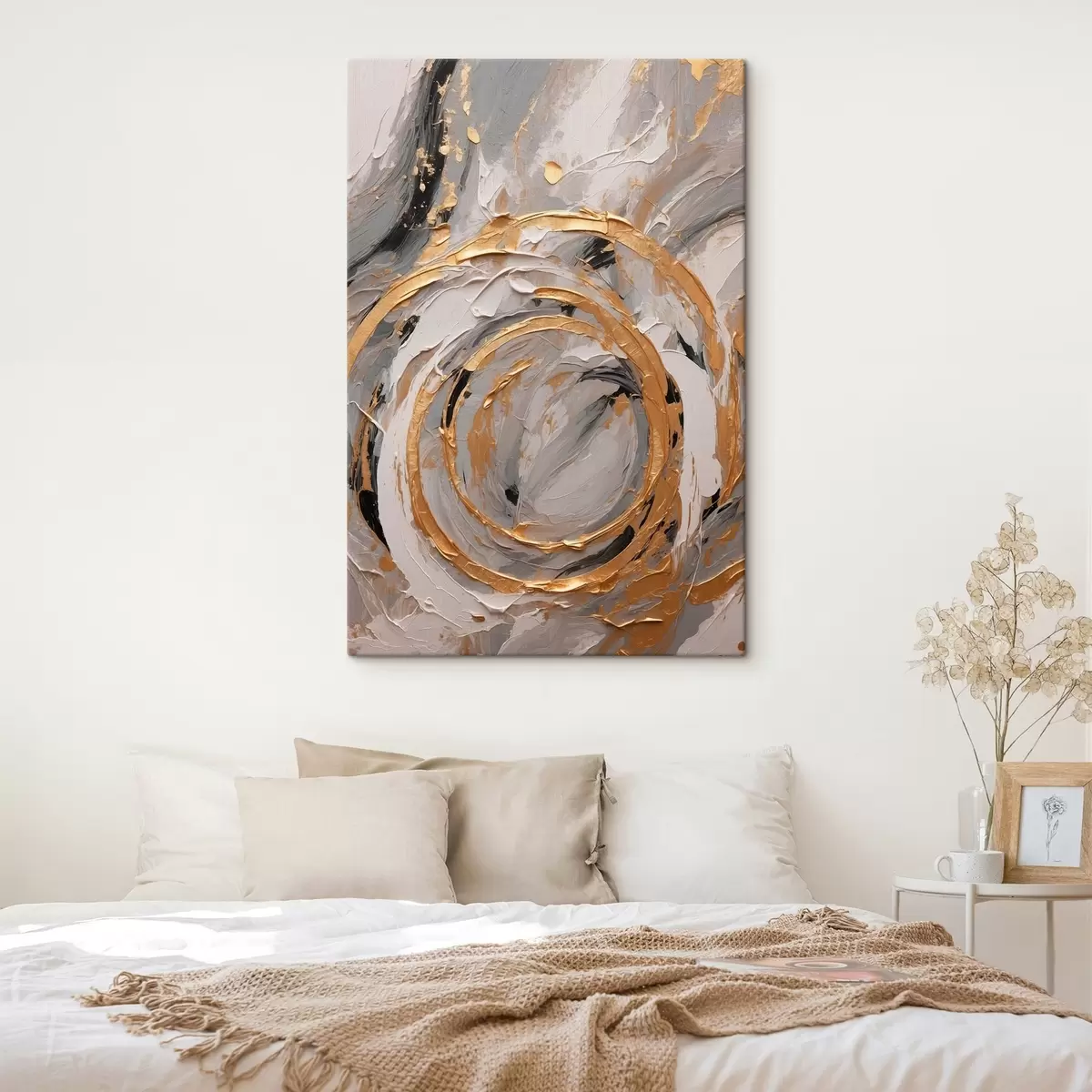 Glezna Abstrakta tekstūra ar apļiem un pasteļiem s44876