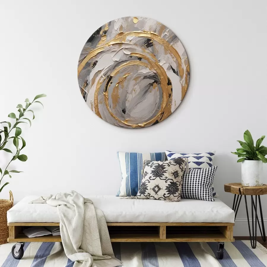 Glezna Abstrakta tekstūra ar apļiem un pasteļiem r44876